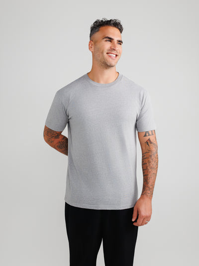 Melange Gray Crew Neck