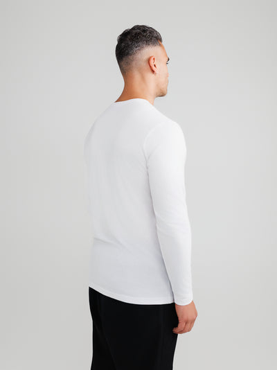 White Henley 3-pack