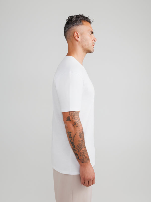 White V-Neck T-Shirts