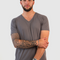 Dark Gray V-Neck T-shirts