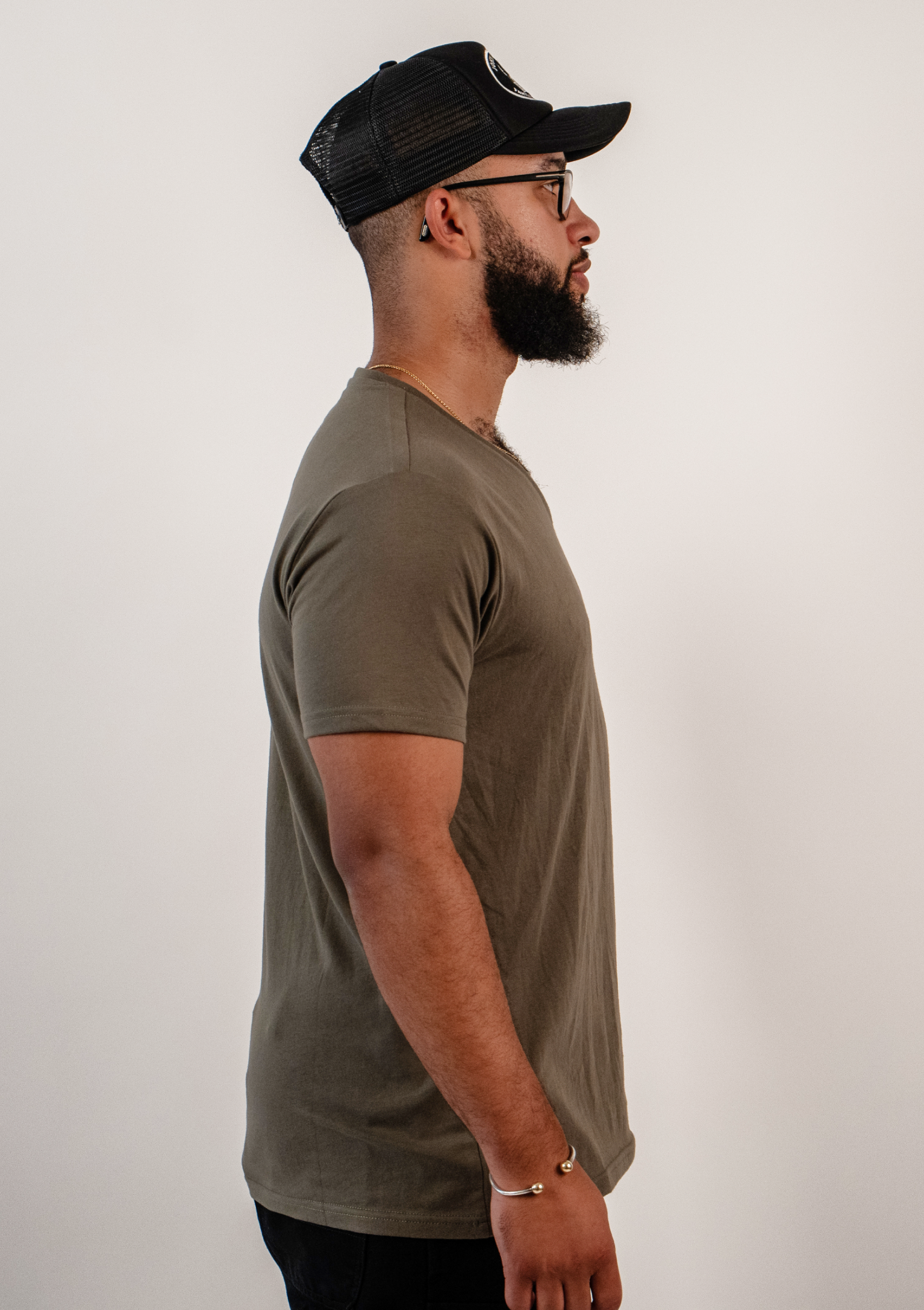 Olive V-Neck T-shirts