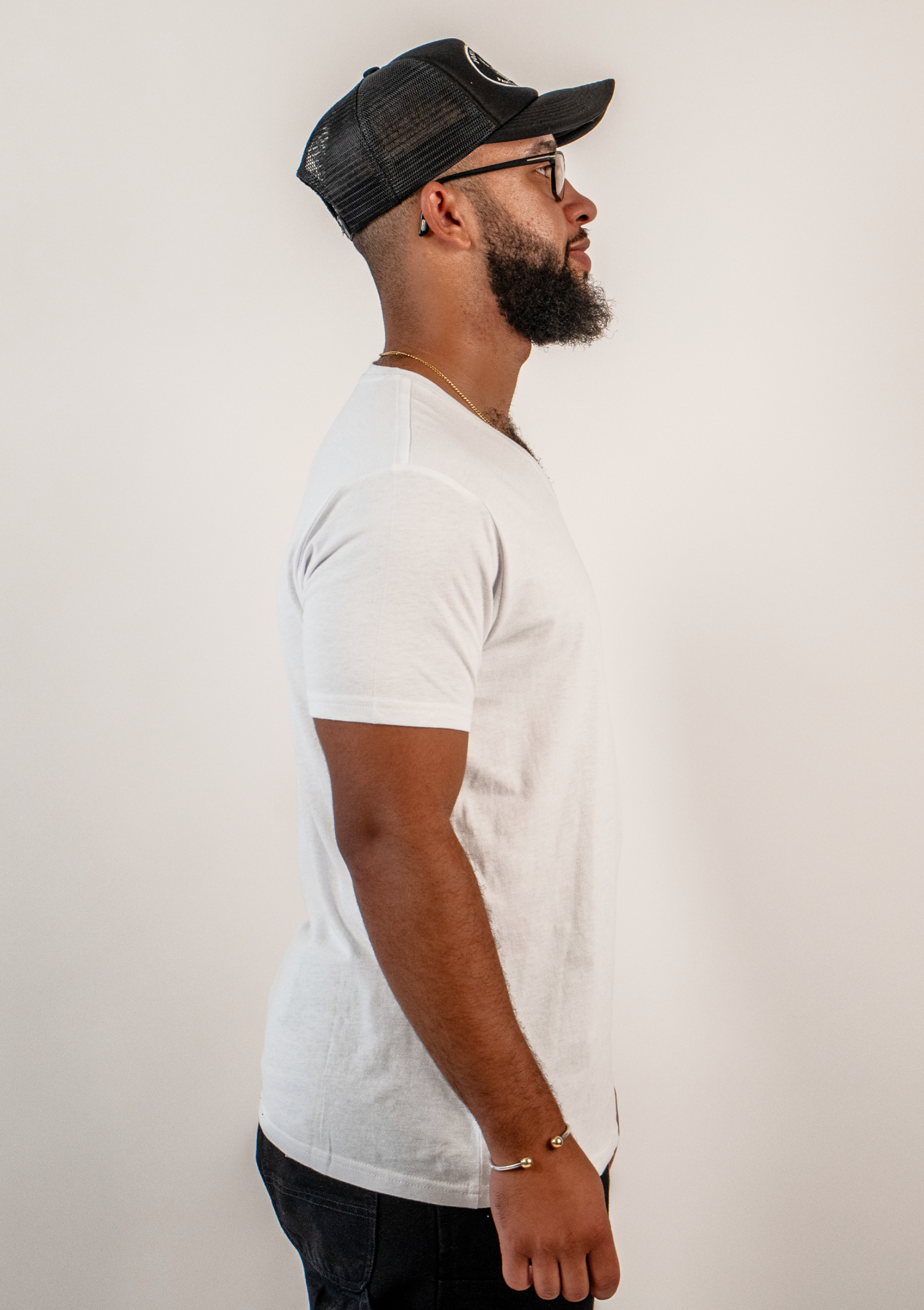 White V-Neck T-Shirts