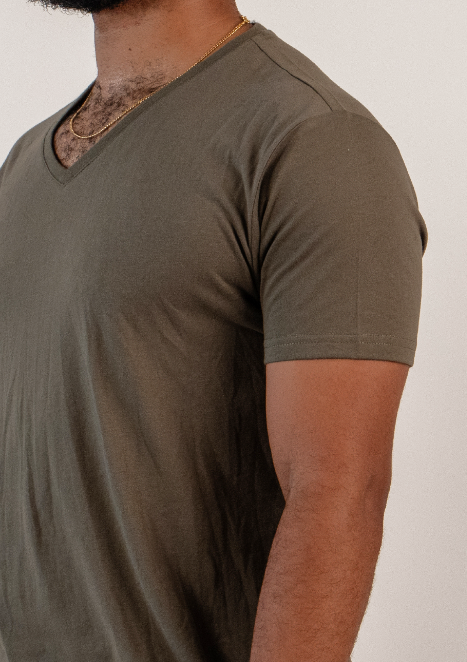Olive V-Neck T-shirts