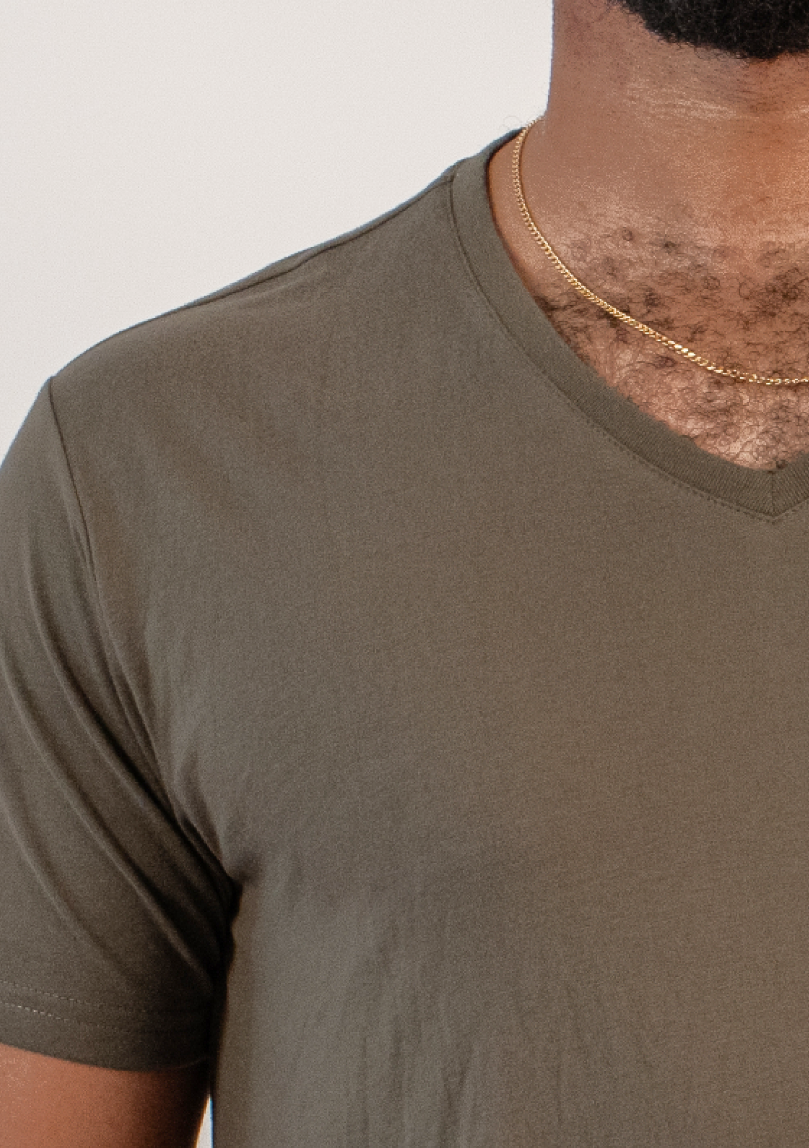 Olive V-Neck T-shirts
