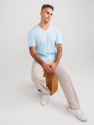 Baby Blue V-Neck T-Shirt