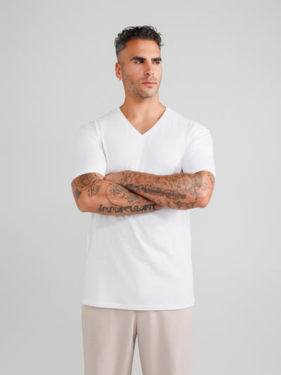 White V-Neck T-Shirts
